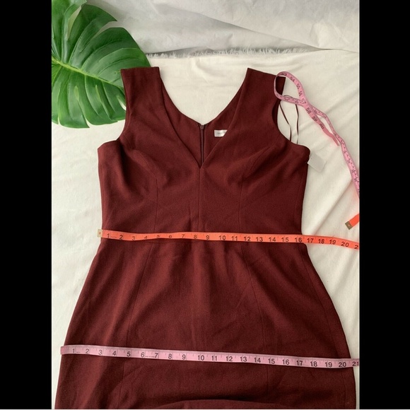 EUC $288 Dress the Population Sandra Trumpet Gown burgundy [ PLUS SZ XXL‎ ] - Picture 4 of 11